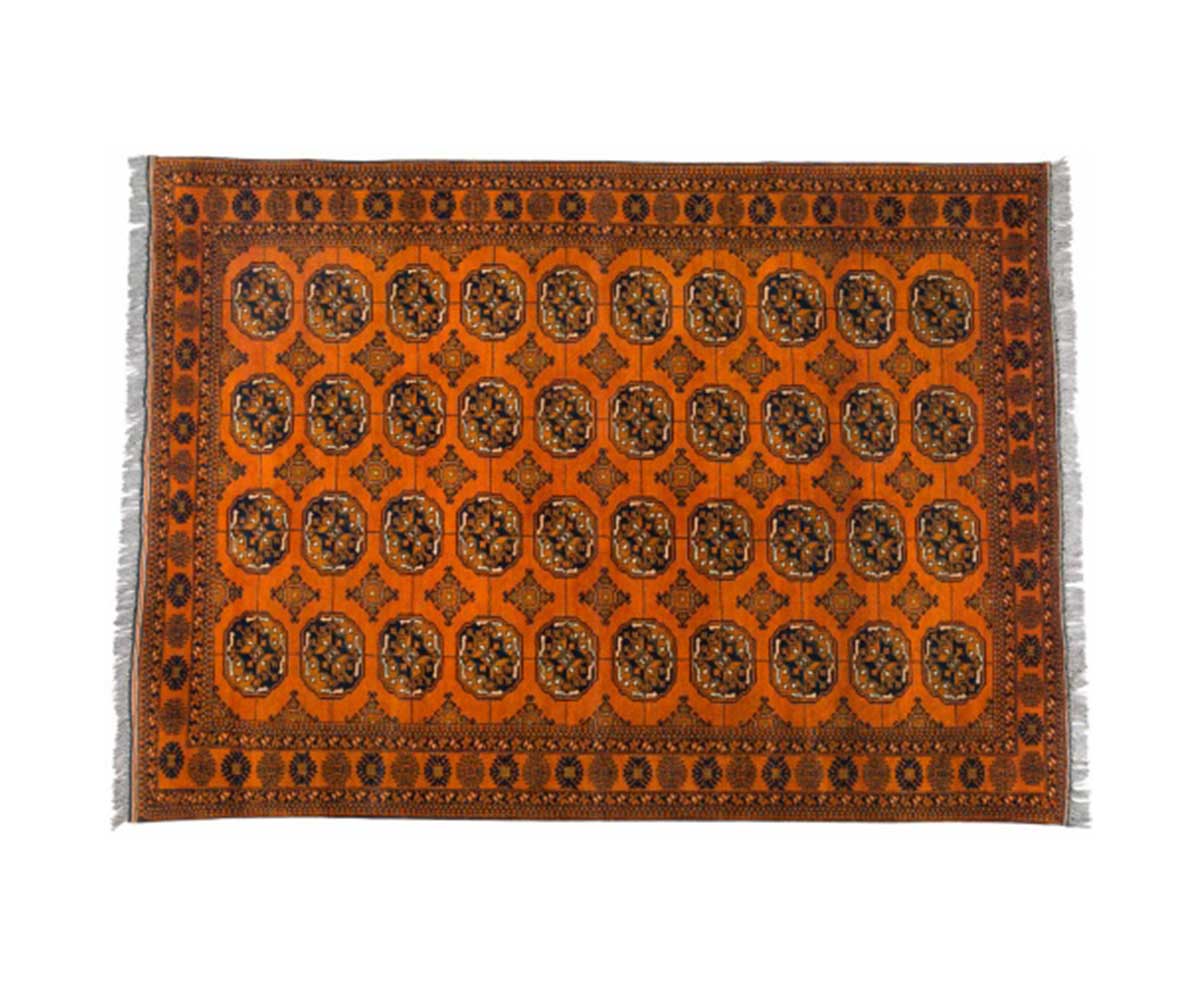 Χαλί-Κλασικό-Χειροποίητο-Golden-Afghan-199x283-cm-πορτοκαλί-μάλλινο-Αφγανιστάν-1.jpg Χαλί Κλασικό Χειροποίητο Golden Afghan 199x283 cm - Image 1
